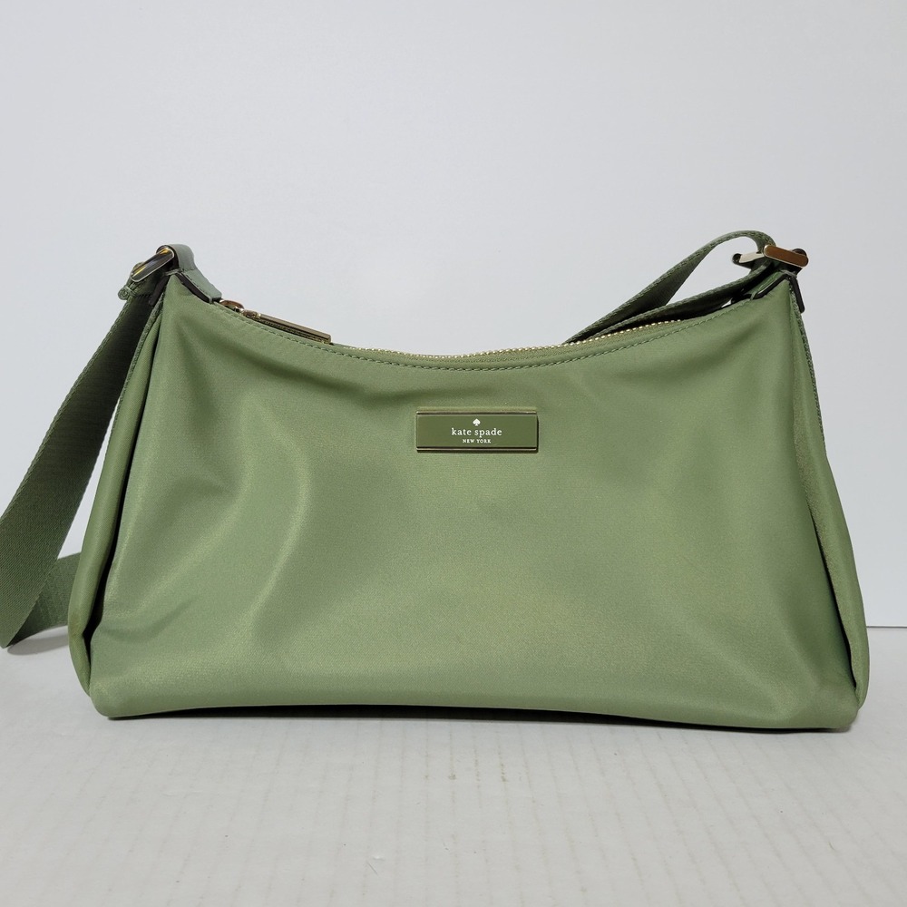 Kate Spade Carter Small Shoulder Bag Handbag Cedar Stand Green Y2K Style